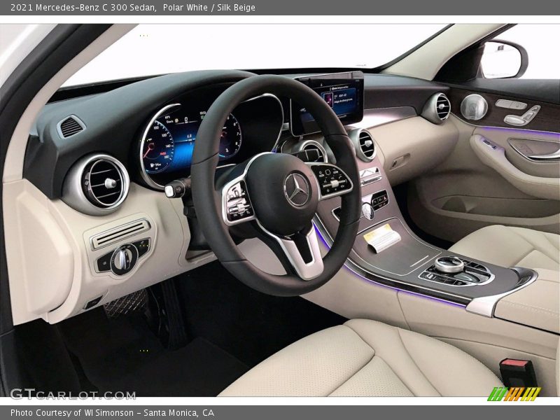 Polar White / Silk Beige 2021 Mercedes-Benz C 300 Sedan