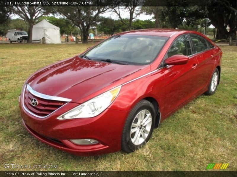 Sparkling Ruby / Camel 2013 Hyundai Sonata GLS