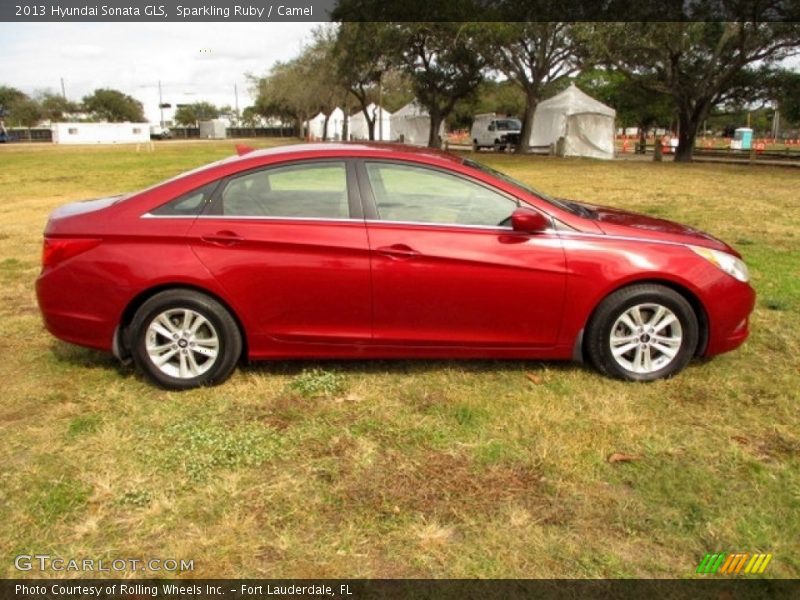Sparkling Ruby / Camel 2013 Hyundai Sonata GLS