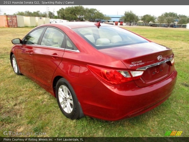 Sparkling Ruby / Camel 2013 Hyundai Sonata GLS