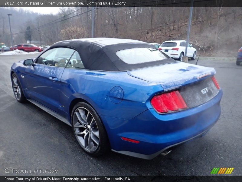 Lightning Blue / Ebony 2017 Ford Mustang GT Premium Convertible