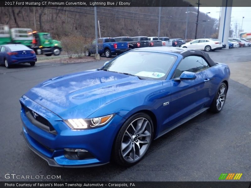 Lightning Blue / Ebony 2017 Ford Mustang GT Premium Convertible