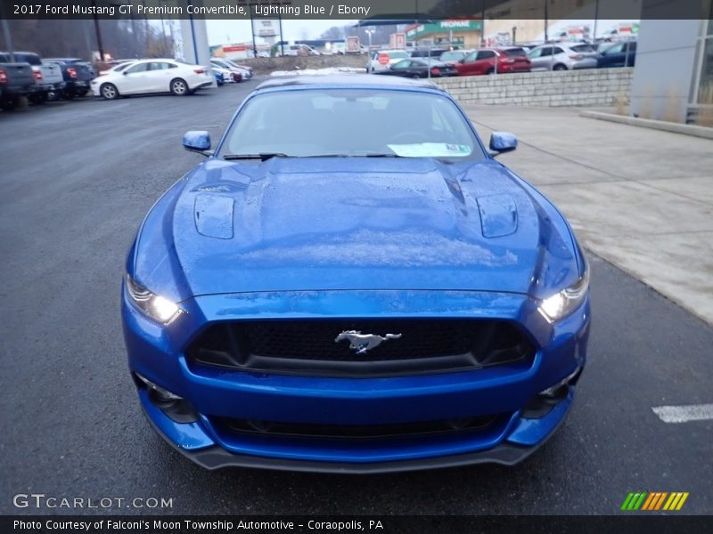 Lightning Blue / Ebony 2017 Ford Mustang GT Premium Convertible