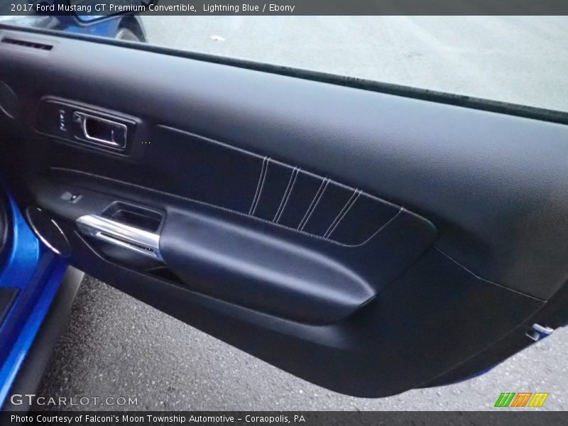 Lightning Blue / Ebony 2017 Ford Mustang GT Premium Convertible