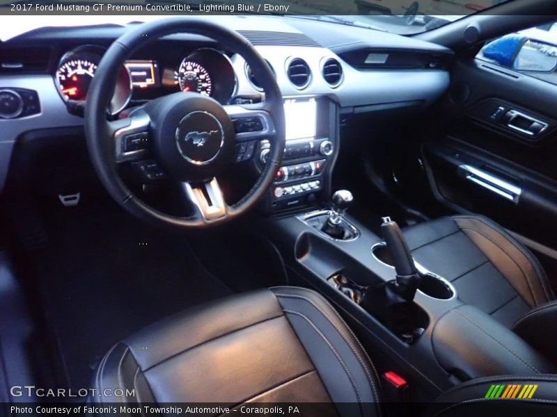 Lightning Blue / Ebony 2017 Ford Mustang GT Premium Convertible