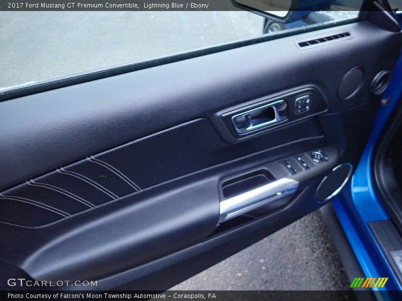 Lightning Blue / Ebony 2017 Ford Mustang GT Premium Convertible