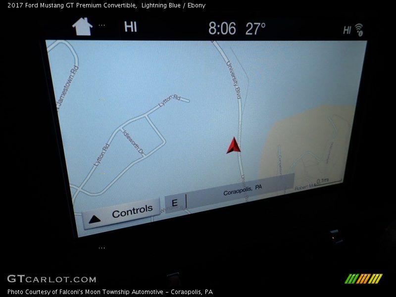 Lightning Blue / Ebony 2017 Ford Mustang GT Premium Convertible