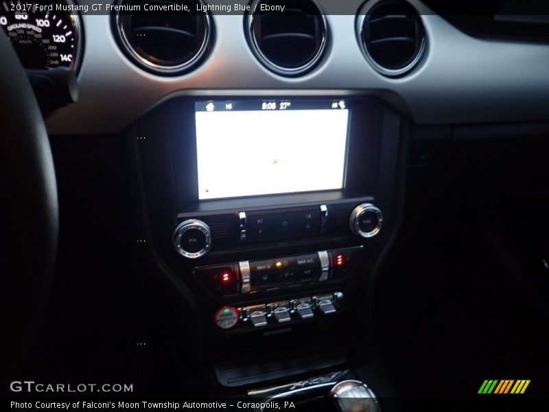 Lightning Blue / Ebony 2017 Ford Mustang GT Premium Convertible