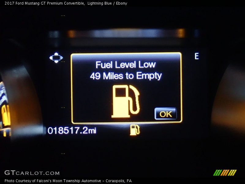Lightning Blue / Ebony 2017 Ford Mustang GT Premium Convertible