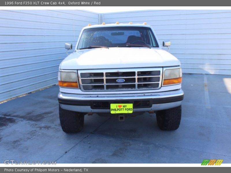 Oxford White / Red 1996 Ford F350 XLT Crew Cab 4x4
