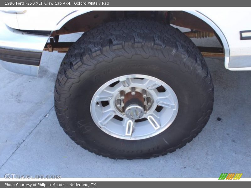 Oxford White / Red 1996 Ford F350 XLT Crew Cab 4x4
