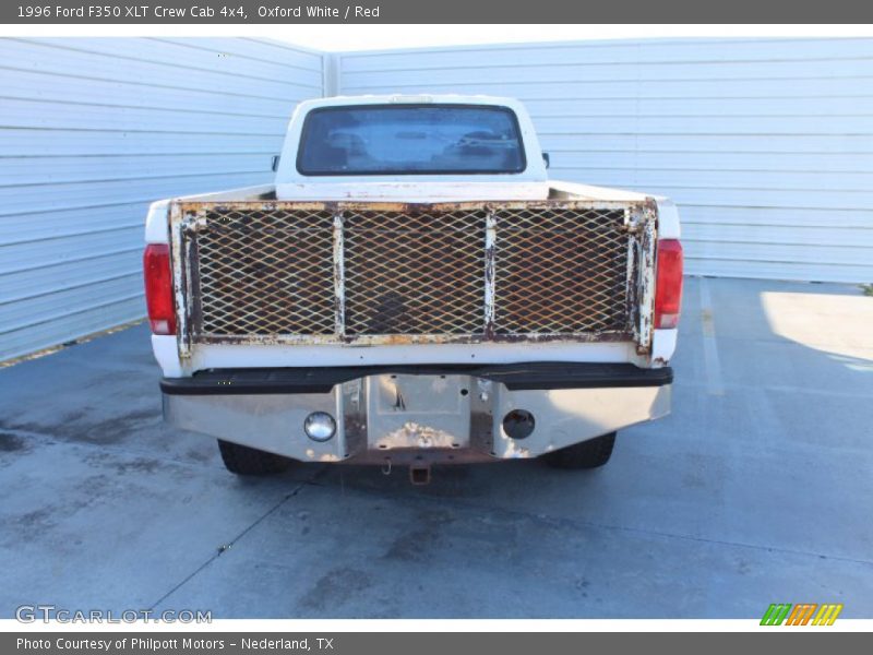 Oxford White / Red 1996 Ford F350 XLT Crew Cab 4x4