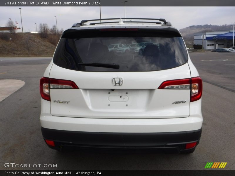 White Diamond Pearl / Black 2019 Honda Pilot LX AWD