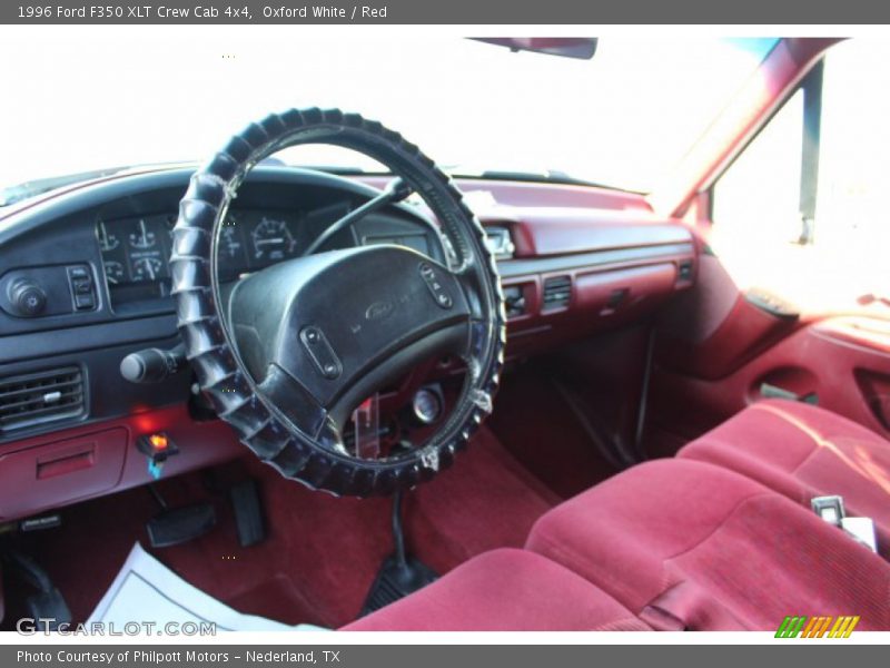  1996 F350 XLT Crew Cab 4x4 Red Interior
