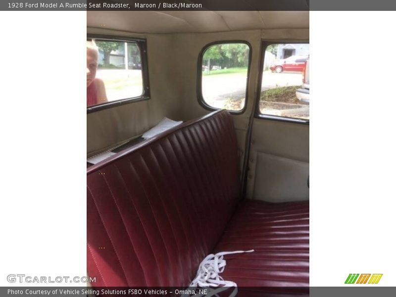 Maroon / Black/Maroon 1928 Ford Model A Rumble Seat Roadster