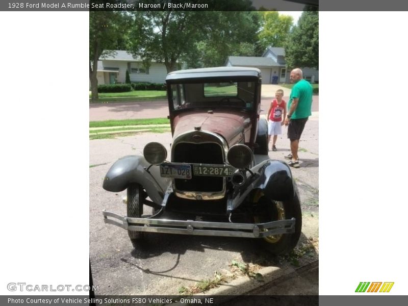 Maroon / Black/Maroon 1928 Ford Model A Rumble Seat Roadster