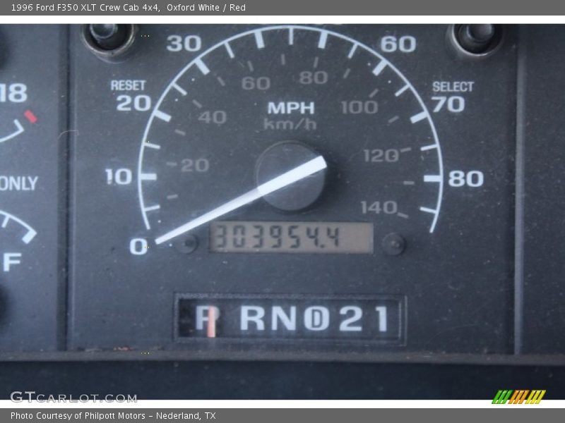 Oxford White / Red 1996 Ford F350 XLT Crew Cab 4x4