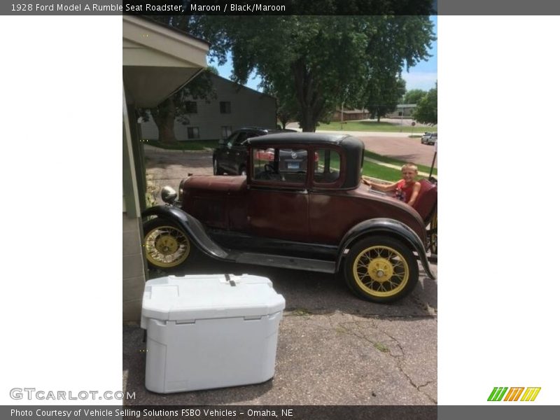 Maroon / Black/Maroon 1928 Ford Model A Rumble Seat Roadster
