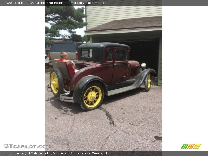 Maroon / Black/Maroon 1928 Ford Model A Rumble Seat Roadster