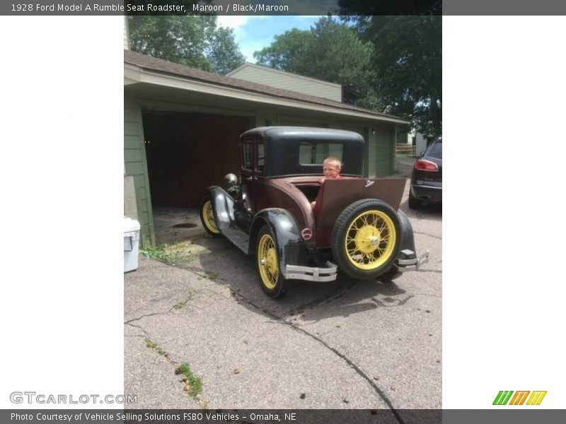 Maroon / Black/Maroon 1928 Ford Model A Rumble Seat Roadster