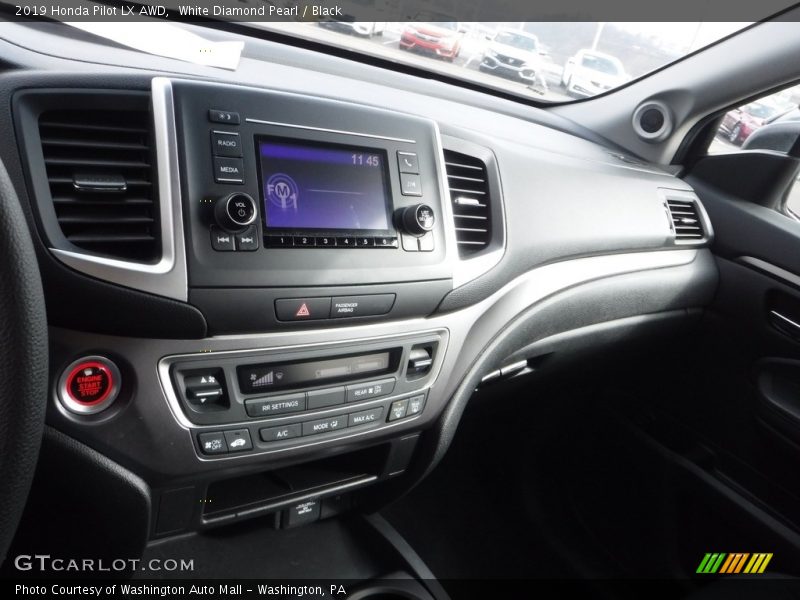 White Diamond Pearl / Black 2019 Honda Pilot LX AWD