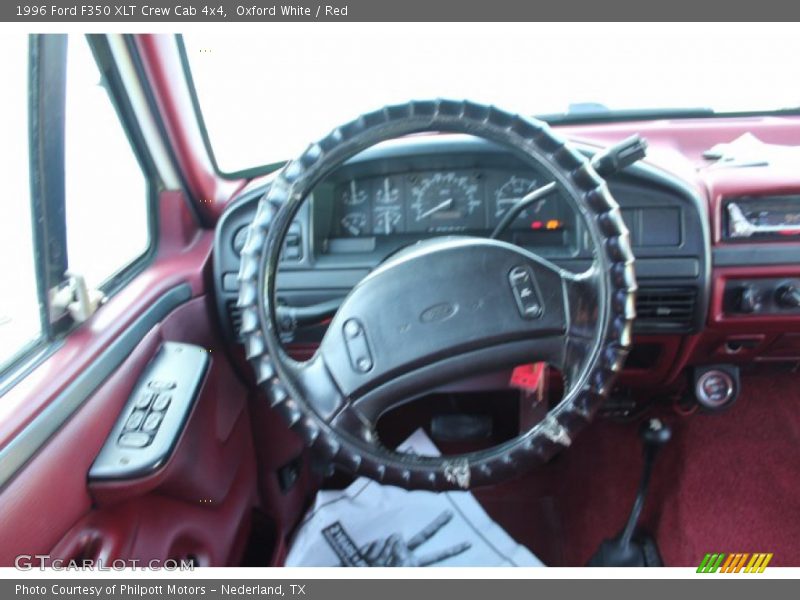 Oxford White / Red 1996 Ford F350 XLT Crew Cab 4x4