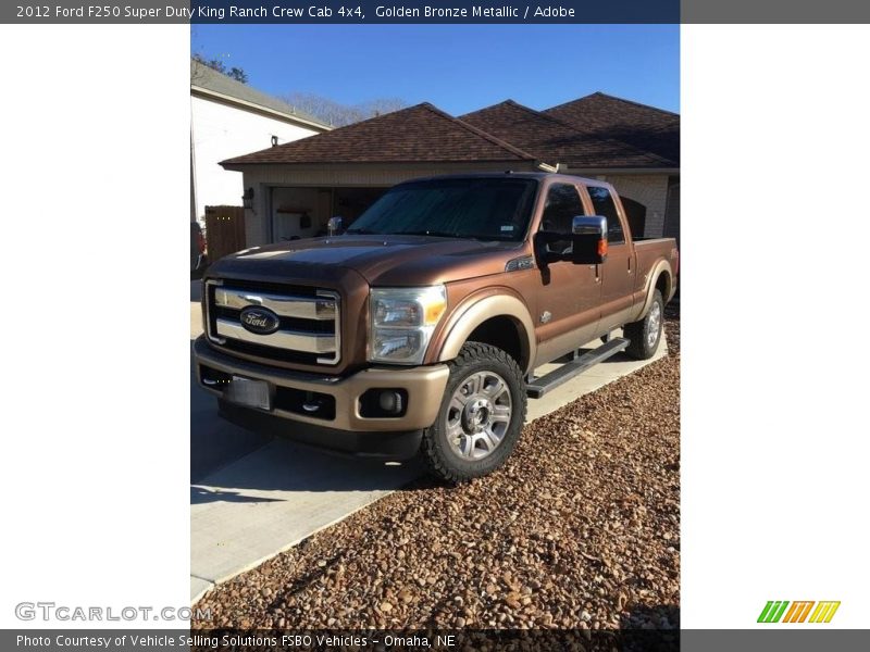 Golden Bronze Metallic / Adobe 2012 Ford F250 Super Duty King Ranch Crew Cab 4x4