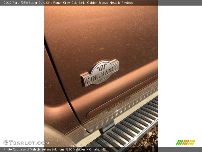 Golden Bronze Metallic / Adobe 2012 Ford F250 Super Duty King Ranch Crew Cab 4x4