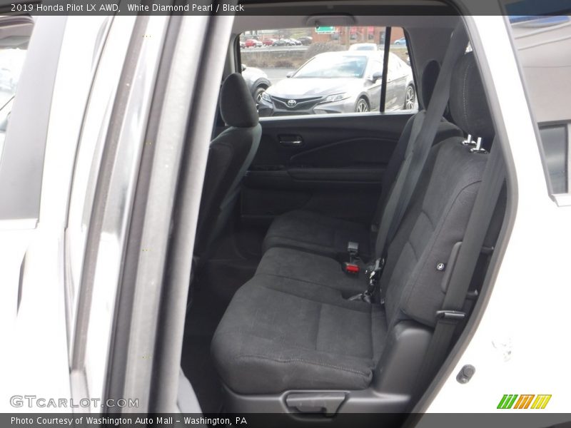 White Diamond Pearl / Black 2019 Honda Pilot LX AWD