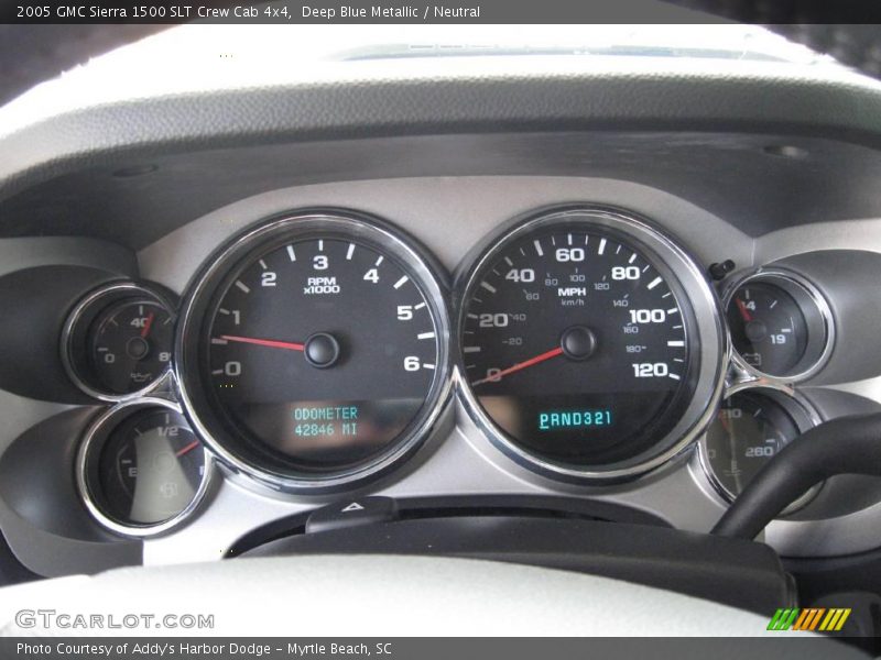 Deep Blue Metallic / Neutral 2005 GMC Sierra 1500 SLT Crew Cab 4x4