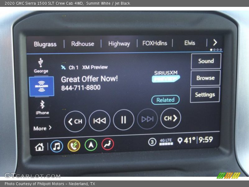 Summit White / Jet Black 2020 GMC Sierra 1500 SLT Crew Cab 4WD