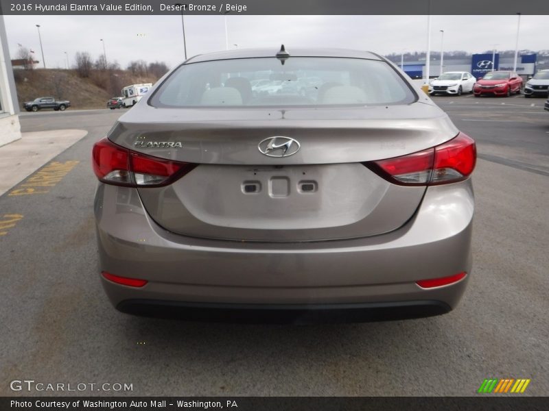 Desert Bronze / Beige 2016 Hyundai Elantra Value Edition
