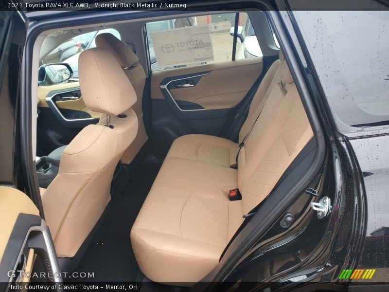 Midnight Black Metallic / Nutmeg 2021 Toyota RAV4 XLE AWD