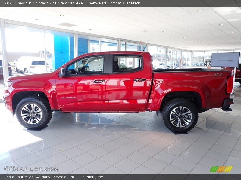 Cherry Red Tintcoat / Jet Black 2021 Chevrolet Colorado Z71 Crew Cab 4x4