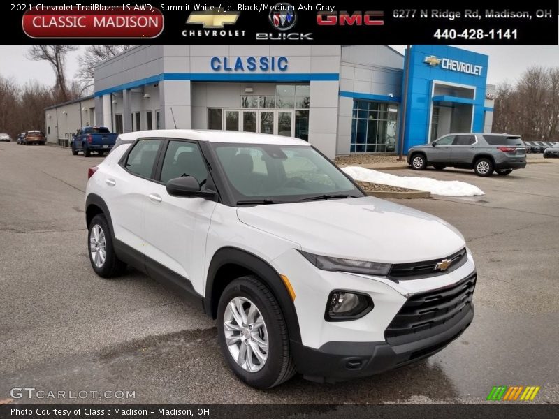Summit White / Jet Black/Medium Ash Gray 2021 Chevrolet TrailBlazer LS AWD
