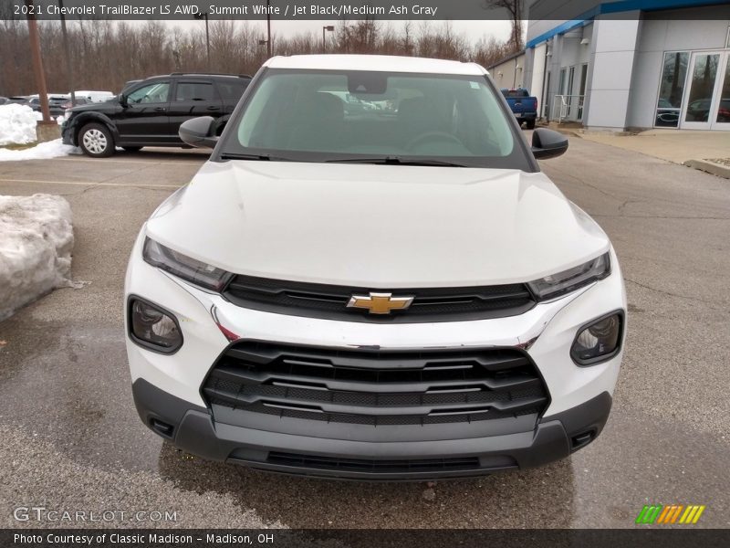 Summit White / Jet Black/Medium Ash Gray 2021 Chevrolet TrailBlazer LS AWD