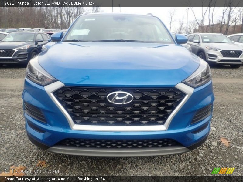 Aqua Blue / Black 2021 Hyundai Tucson SEL AWD