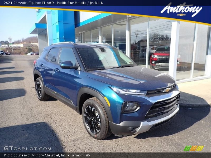 Pacific Blue Metallic / Jet Black 2021 Chevrolet Equinox LT AWD