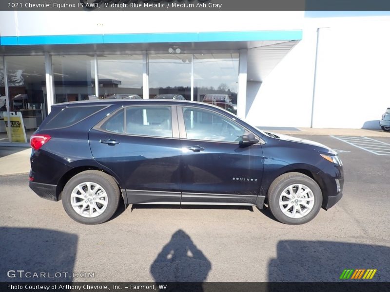 Midnight Blue Metallic / Medium Ash Gray 2021 Chevrolet Equinox LS AWD