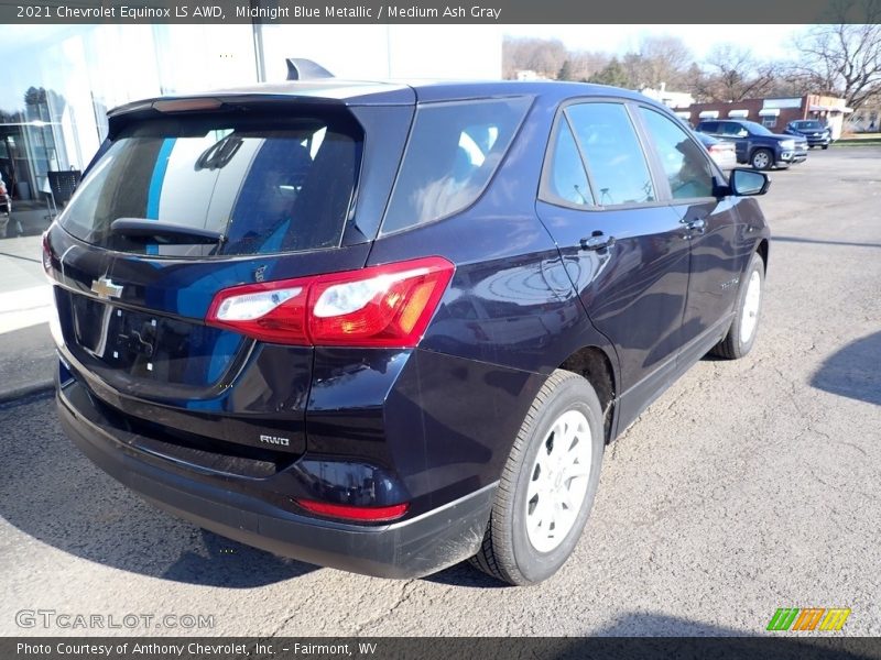 Midnight Blue Metallic / Medium Ash Gray 2021 Chevrolet Equinox LS AWD