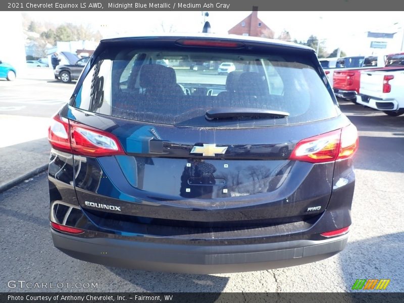 Midnight Blue Metallic / Medium Ash Gray 2021 Chevrolet Equinox LS AWD