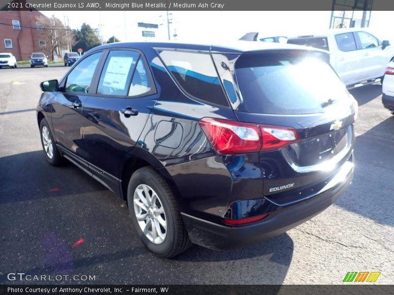 Midnight Blue Metallic / Medium Ash Gray 2021 Chevrolet Equinox LS AWD