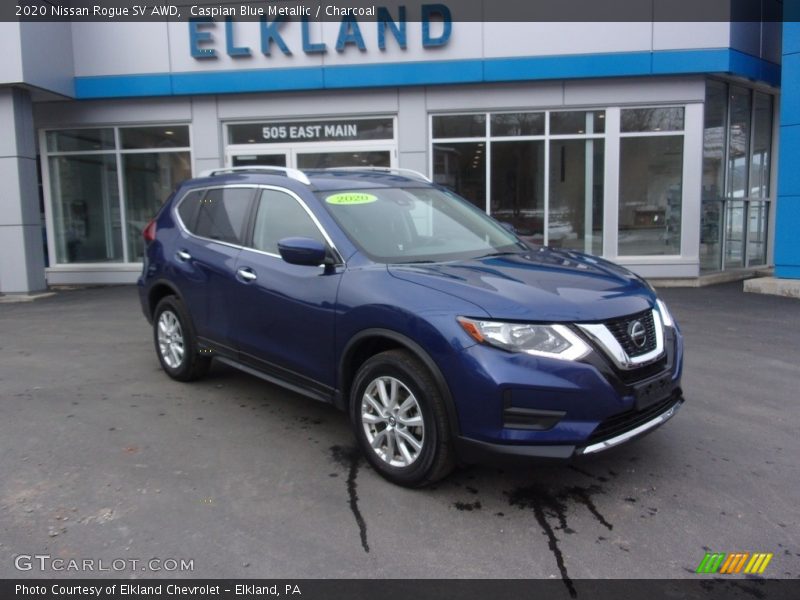 Caspian Blue Metallic / Charcoal 2020 Nissan Rogue SV AWD