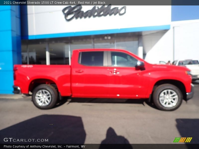 Red Hot / Jet Black 2021 Chevrolet Silverado 1500 LT Crew Cab 4x4