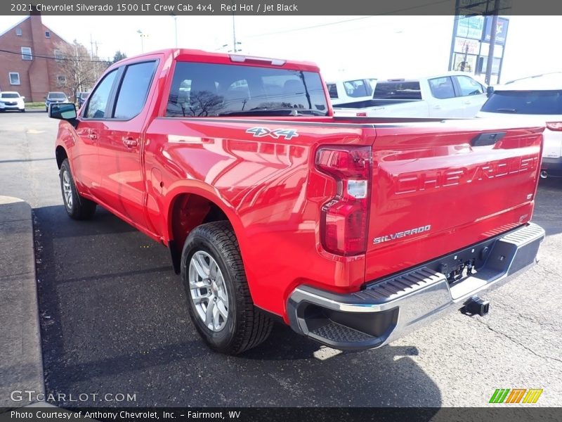 Red Hot / Jet Black 2021 Chevrolet Silverado 1500 LT Crew Cab 4x4