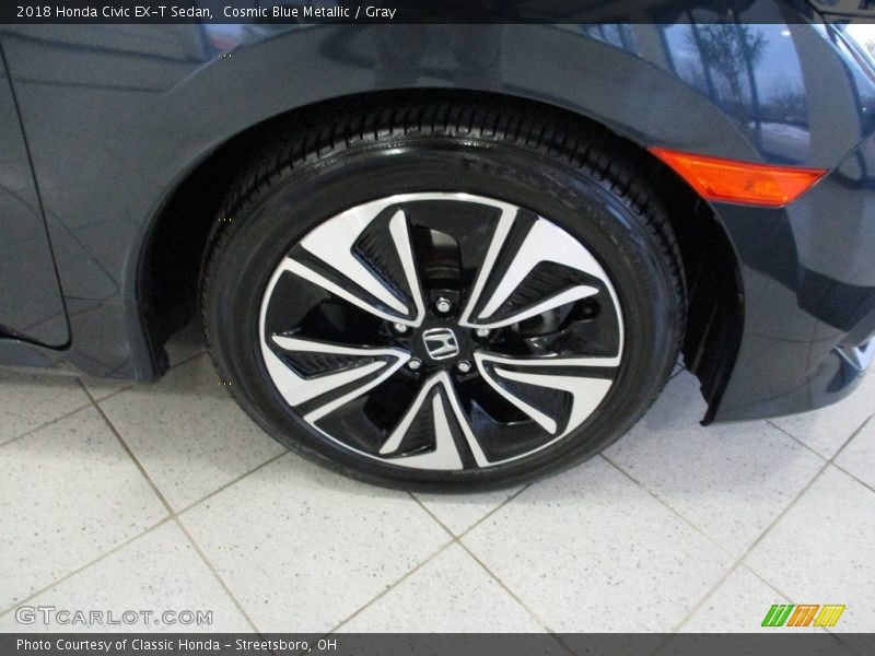 Cosmic Blue Metallic / Gray 2018 Honda Civic EX-T Sedan