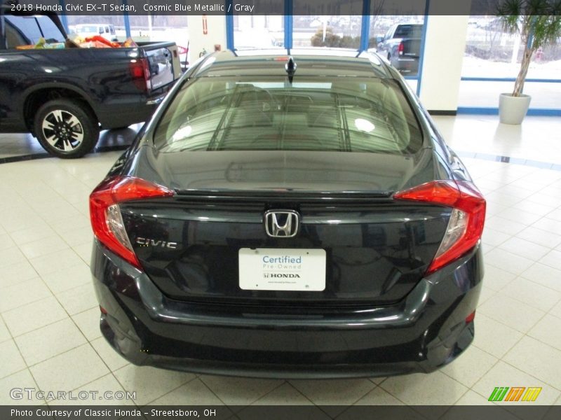 Cosmic Blue Metallic / Gray 2018 Honda Civic EX-T Sedan