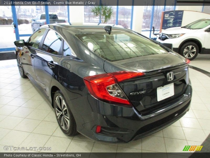 Cosmic Blue Metallic / Gray 2018 Honda Civic EX-T Sedan