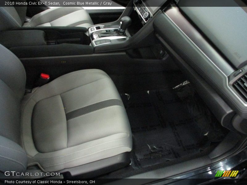 Cosmic Blue Metallic / Gray 2018 Honda Civic EX-T Sedan