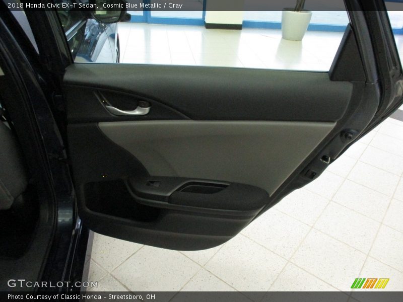 Cosmic Blue Metallic / Gray 2018 Honda Civic EX-T Sedan